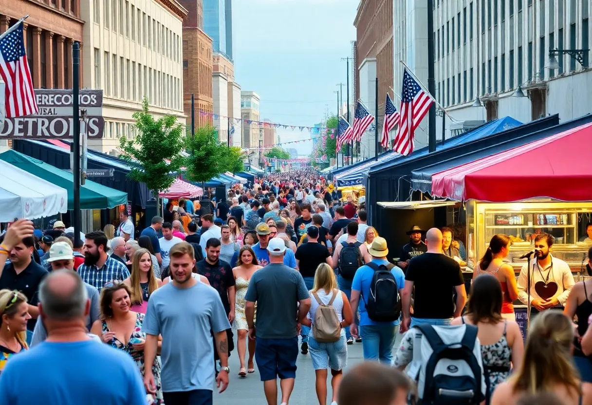 People enjoying various events in Metro Detroit during the holiday weekend.