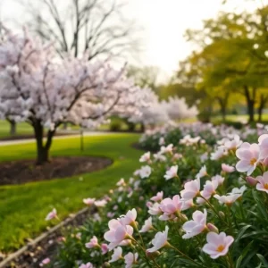 HERE Branding Bundle A peaceful park in Michigan representing remembrance.