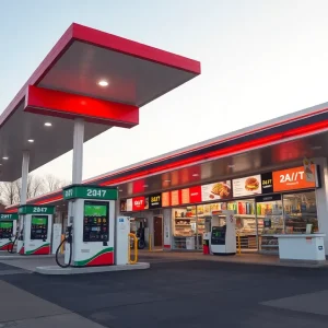 Exterior view of the new Sheetz gas station and convenience store in New Baltimore.