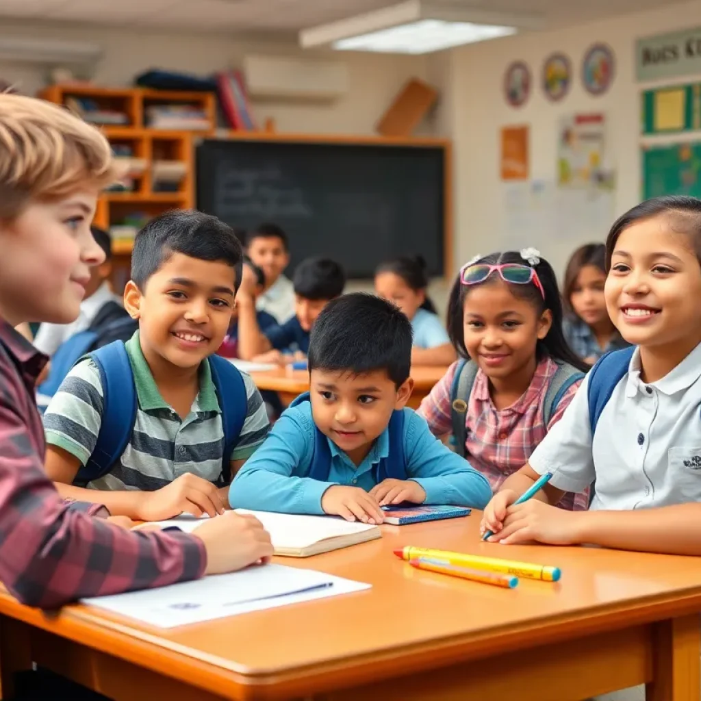 Students engaged in diverse educational activities in a school environment