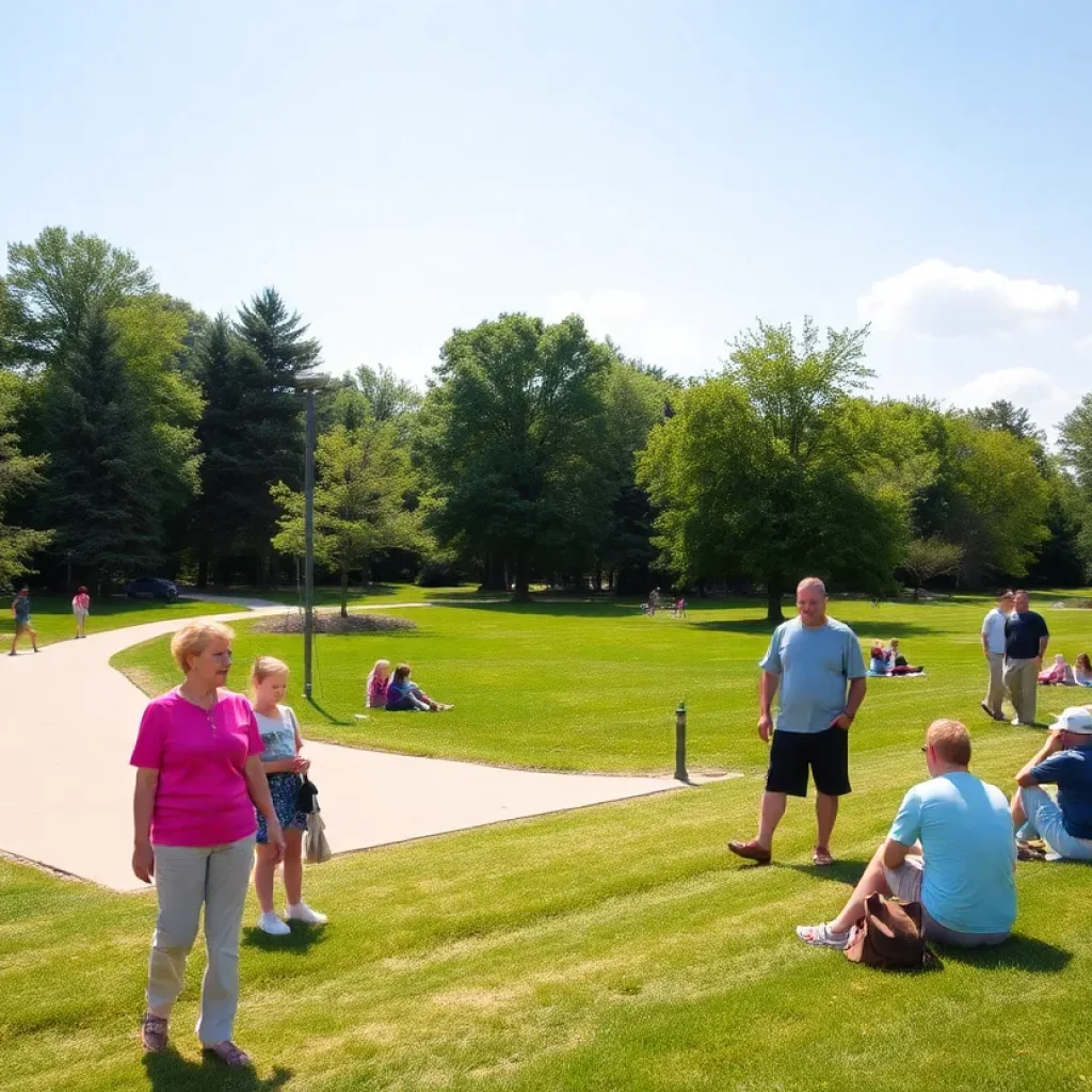 People enjoying outdoor activities on a sunny day in Southeast Michigan