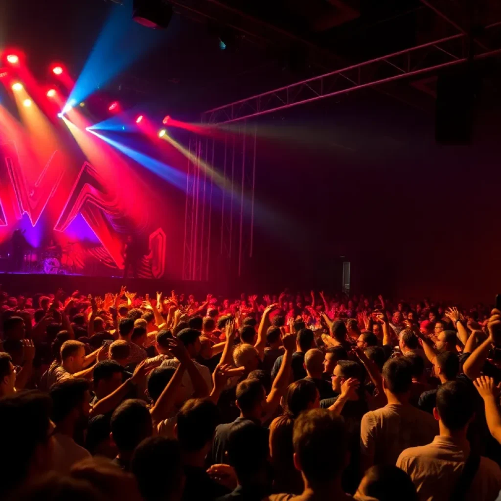 Crowd enjoying Static-X live concert at The Fillmore Detroit