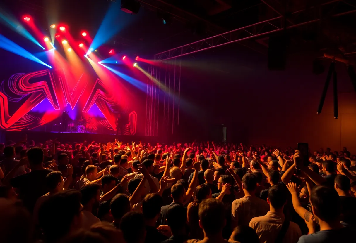 Crowd enjoying Static-X live concert at The Fillmore Detroit