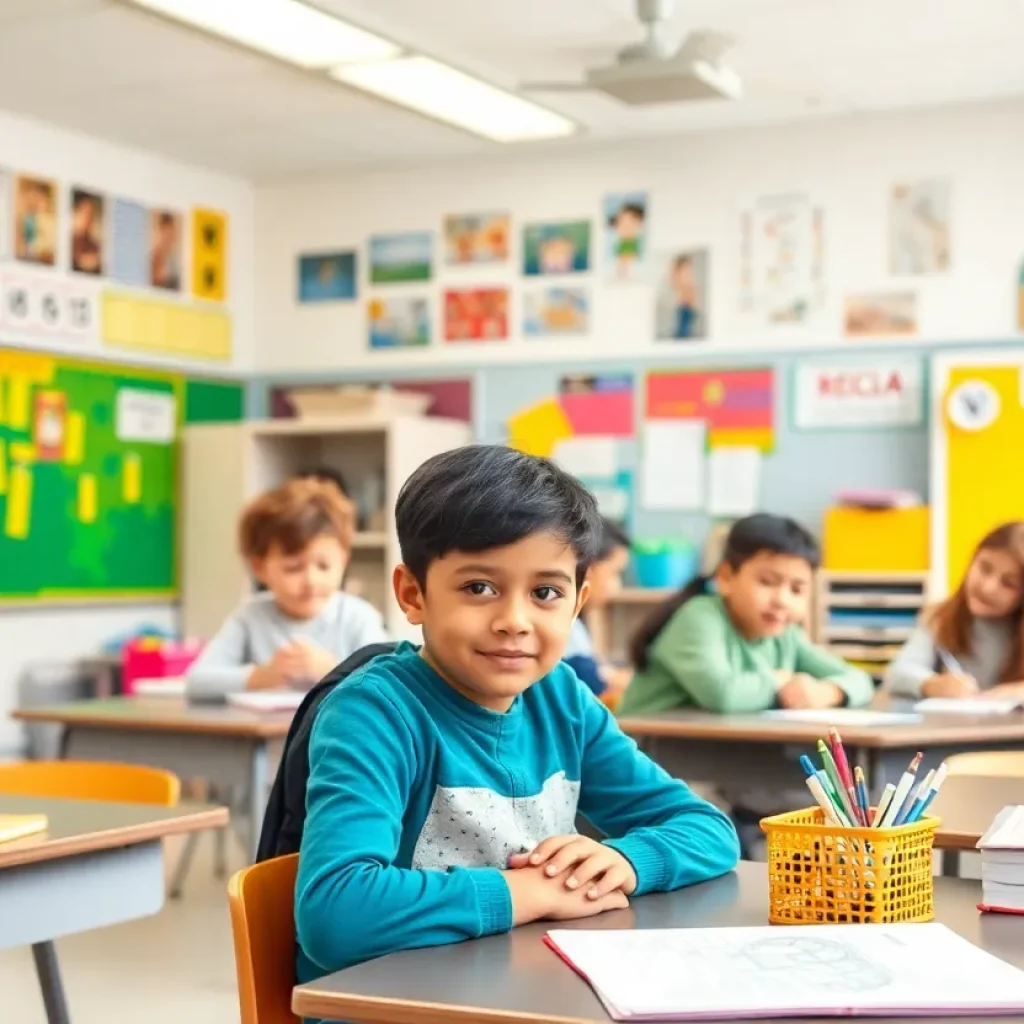 Students actively participating in a classroom discussion