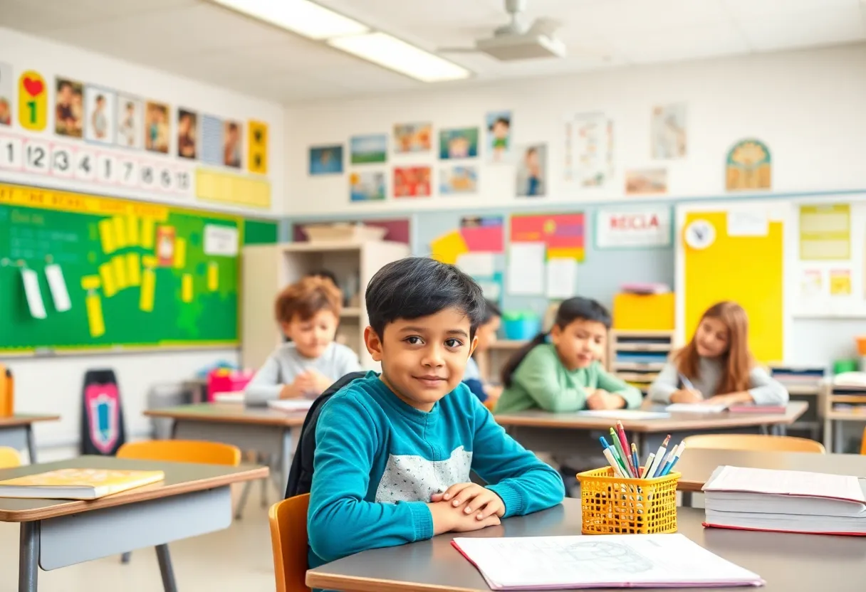 Students actively participating in a classroom discussion