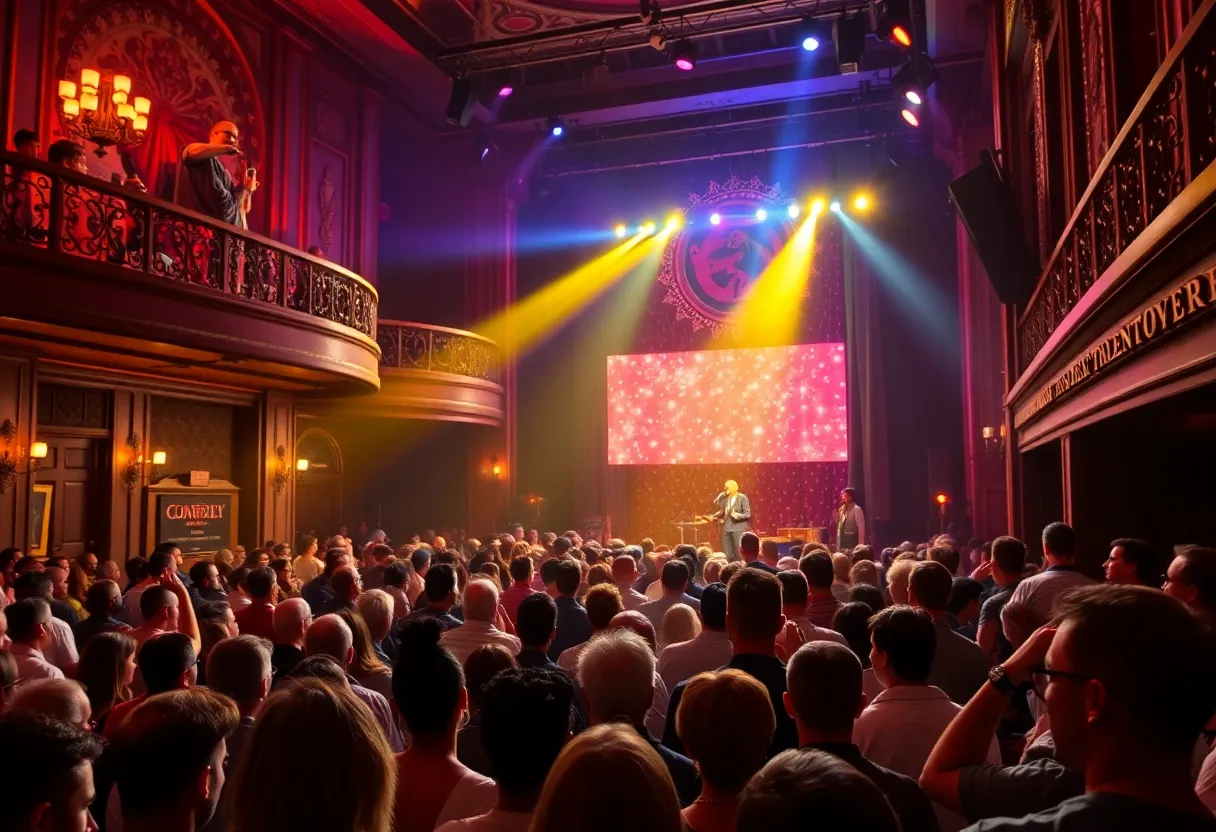 A crowd enjoying the Tonight Show at the Detroit Opera House