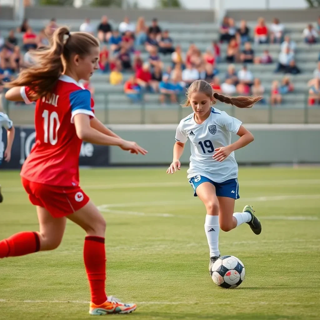 Youngstown State Penguins in action during a soccer match