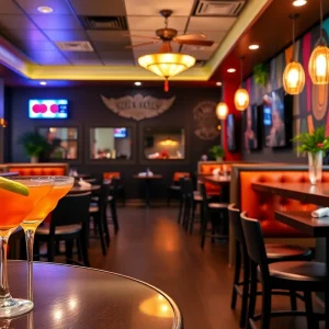 Interior of a Bar Louie restaurant showcasing a lively dining scene