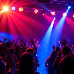 Concert attendees enjoying a tribute to Ozzy Osbourne