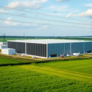 Proposed data center in Southeast Michigan with rural landscape