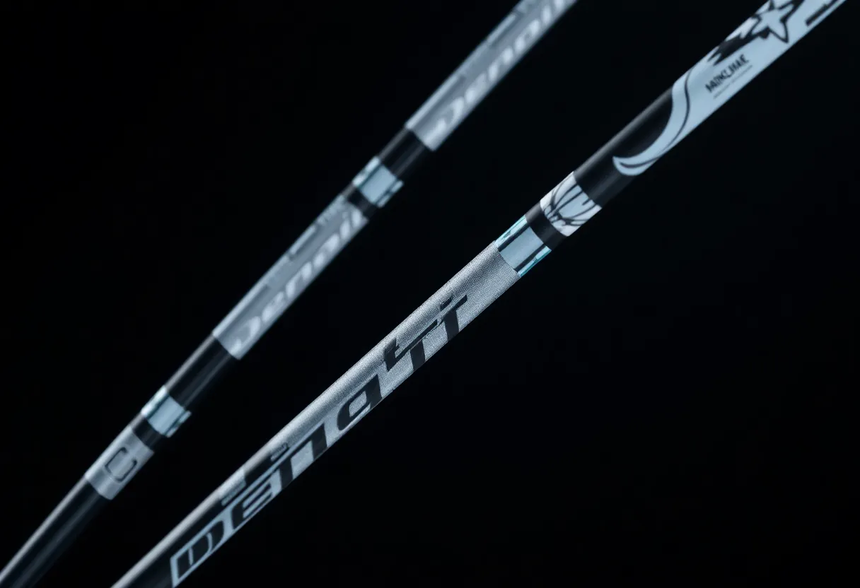 Denali Frost golf shafts by Project X displayed together
