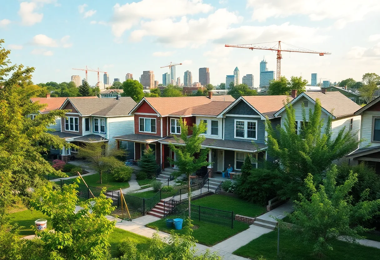 Construction and housing renovation project in Detroit