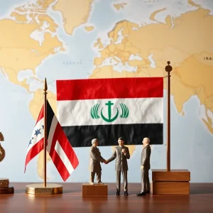 Symbolic representation of U.S.-Iraq diplomatic relations