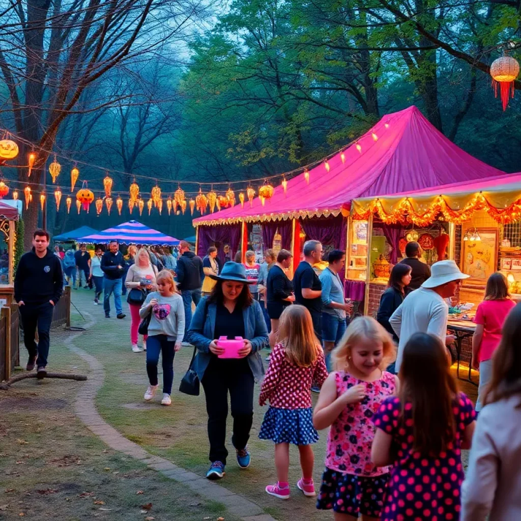 Families enjoying a Halloween festival in Metro Detroit