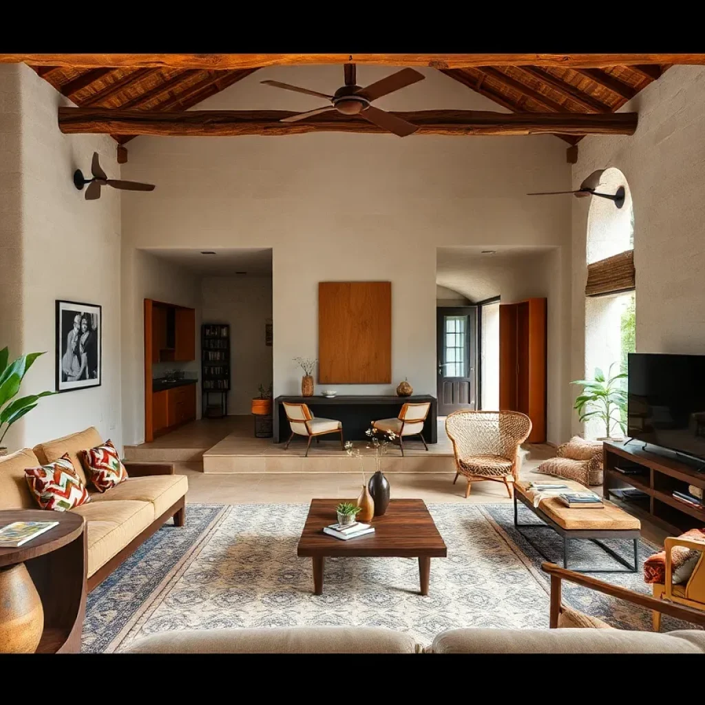 A stylish living room reflecting global hotel design inspirations