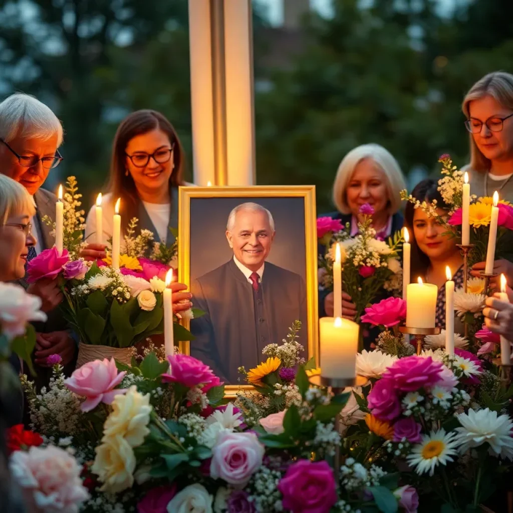 A community gathering honoring a long-time judge