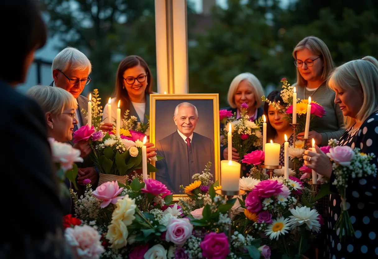 A community gathering honoring a long-time judge