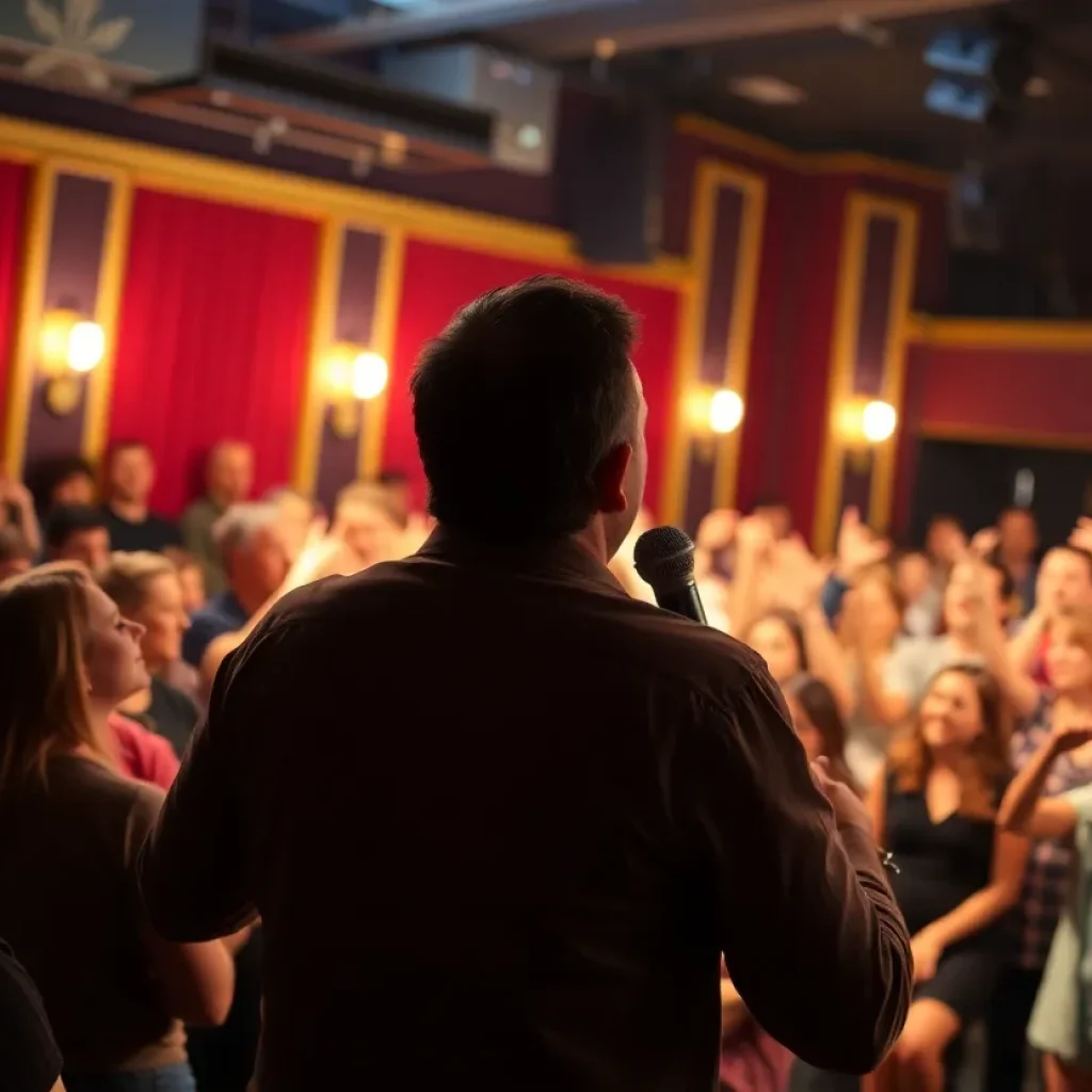 Audience enjoying a comedy show at a theater