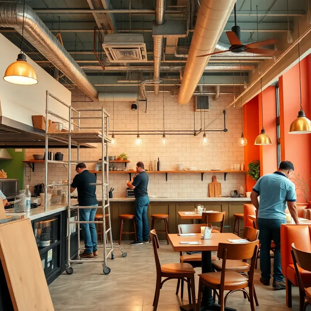 Renovation work being done at the Juicy Kitchen restaurant