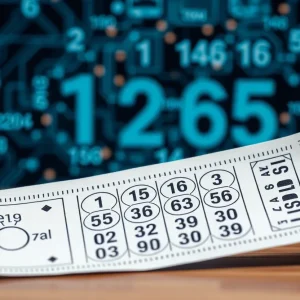 Lottery ticket with AI-generated numbers
