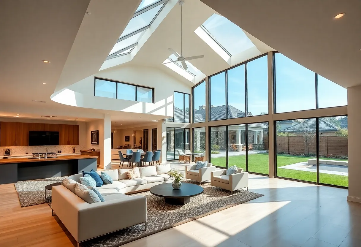 Custom luxury home with modern design in Scio Township