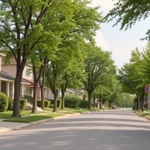 Suburban neighborhood in Macomb County
