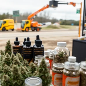 Michigan dispensary and road construction