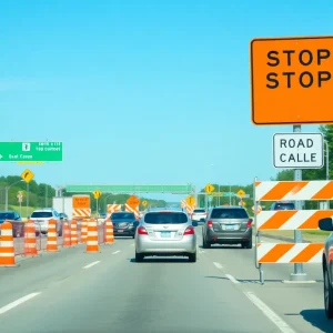 Highway construction in Michigan causing traffic delays