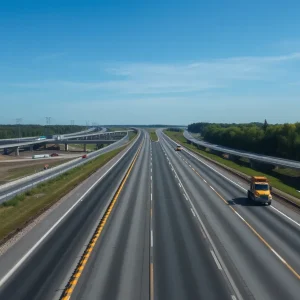 Road construction in Michigan for transportation improvements