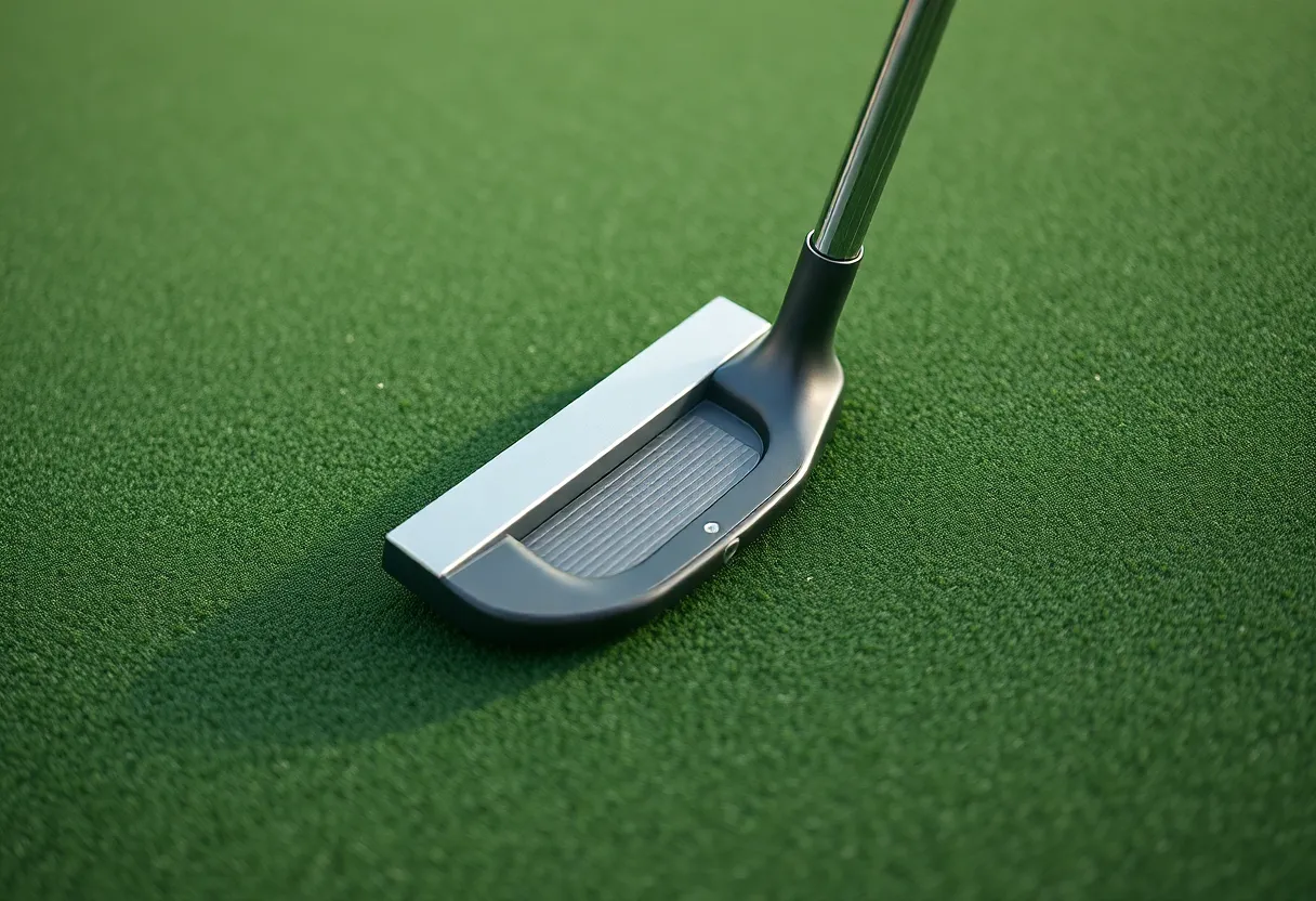 PXG Mustang ZT Putter on a putting green