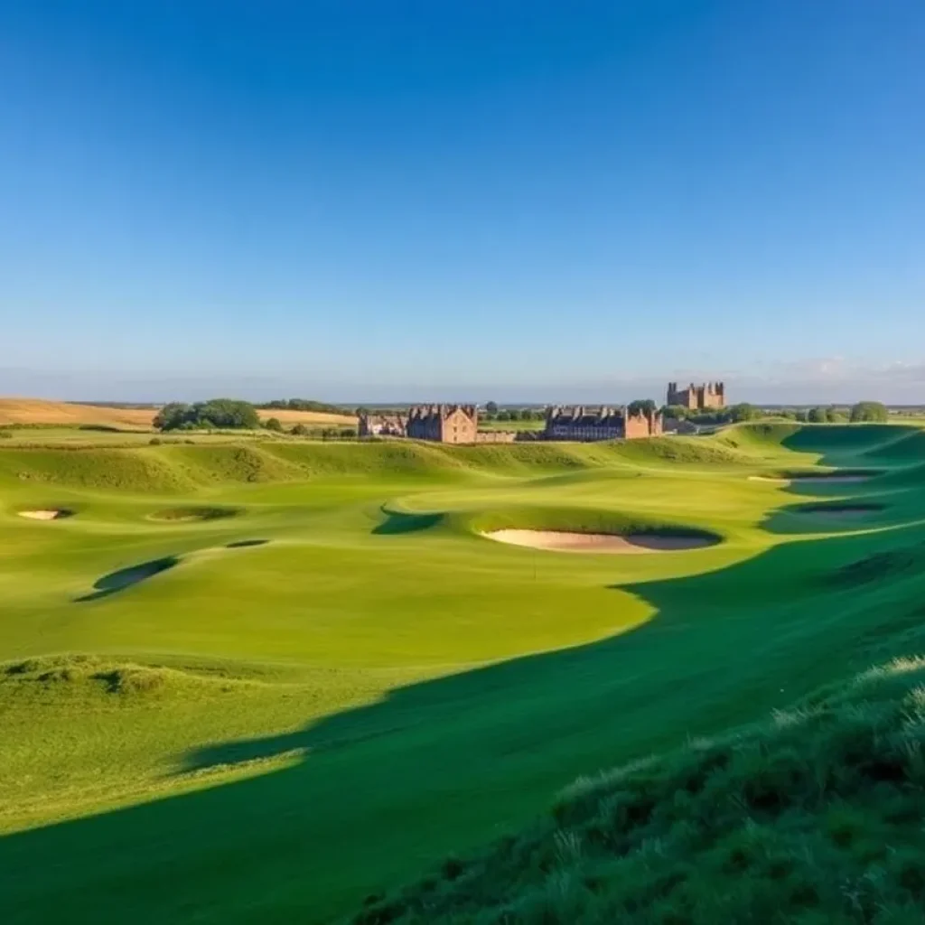 View of The Old Course with modifications and enhancements