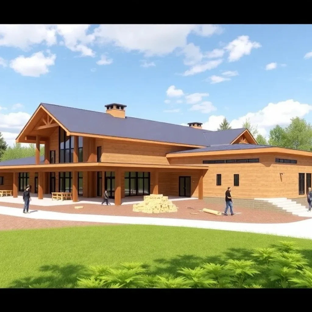 Architectural rendering of the University of Michigan's renovated Wyoming field station