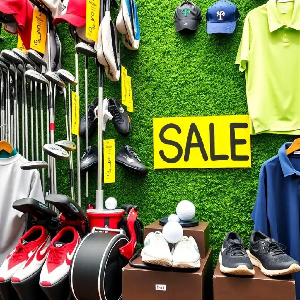 A variety of golf gear and accessories available for discount during Amazon Prime Day 2025.