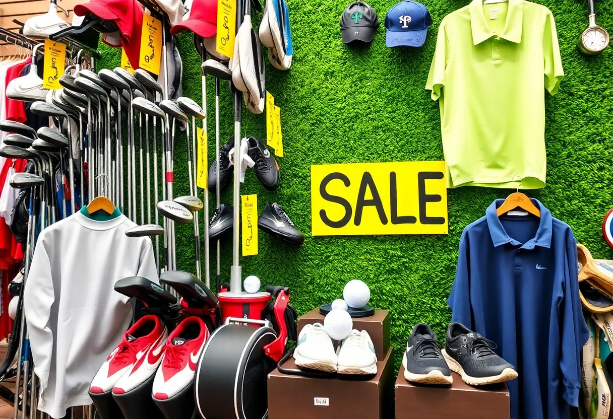 A variety of golf gear and accessories available for discount during Amazon Prime Day 2025.