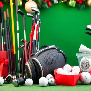 An assortment of golf equipment on sale for Black Friday