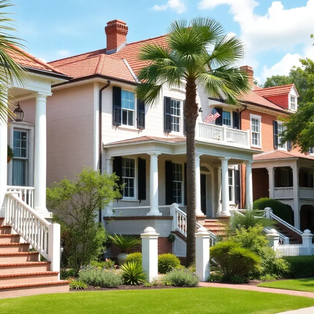 Colonial-style homes at the Dearborn Inn showcasing historic architecture
