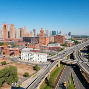 HERE Branding Bundle Construction site in Detroit focusing on housing and infrastructure