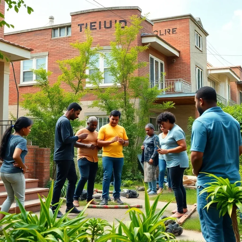 Neighborhood transformation in Detroit focusing on housing renovation.