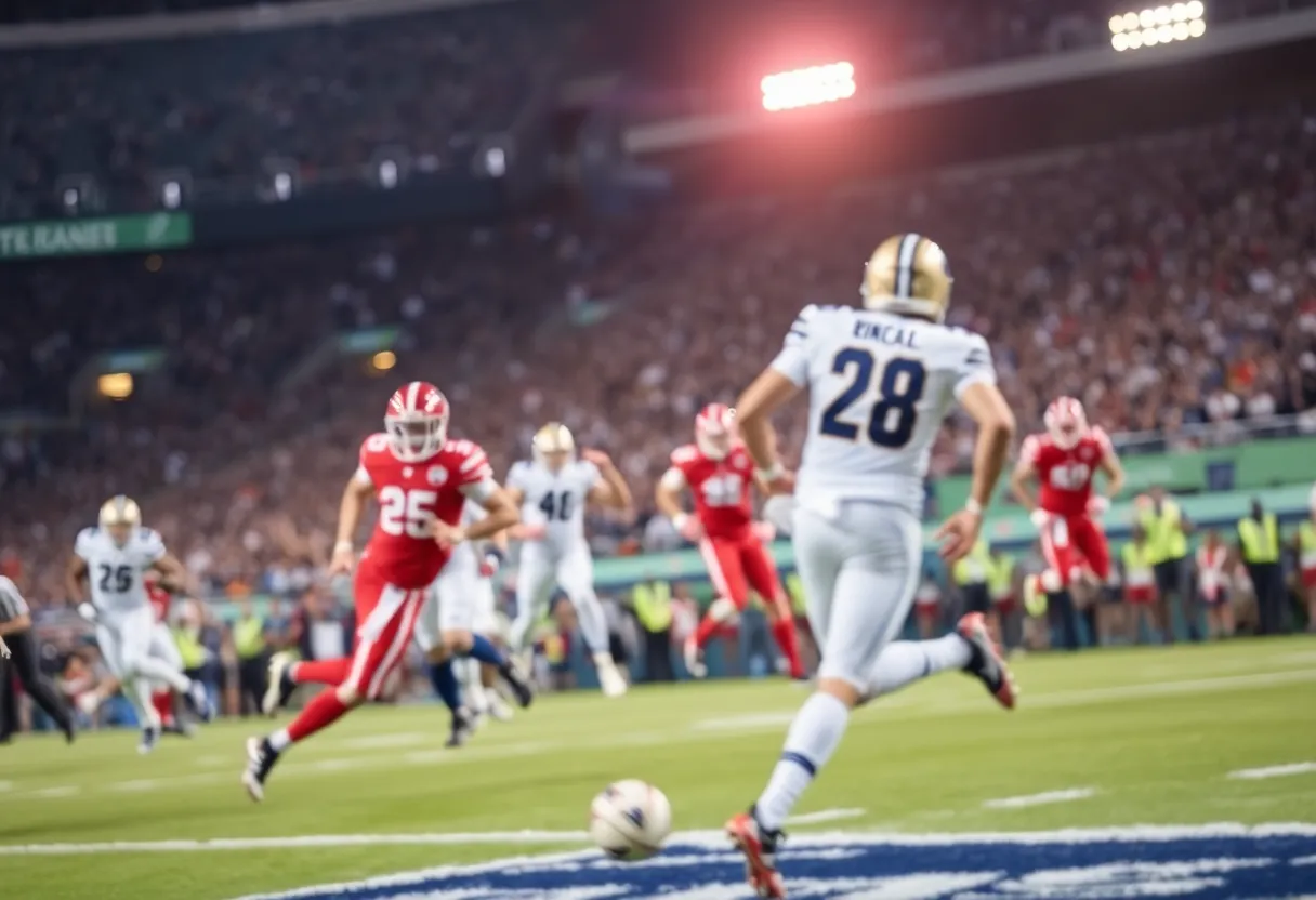 Detroit Lions football game in action