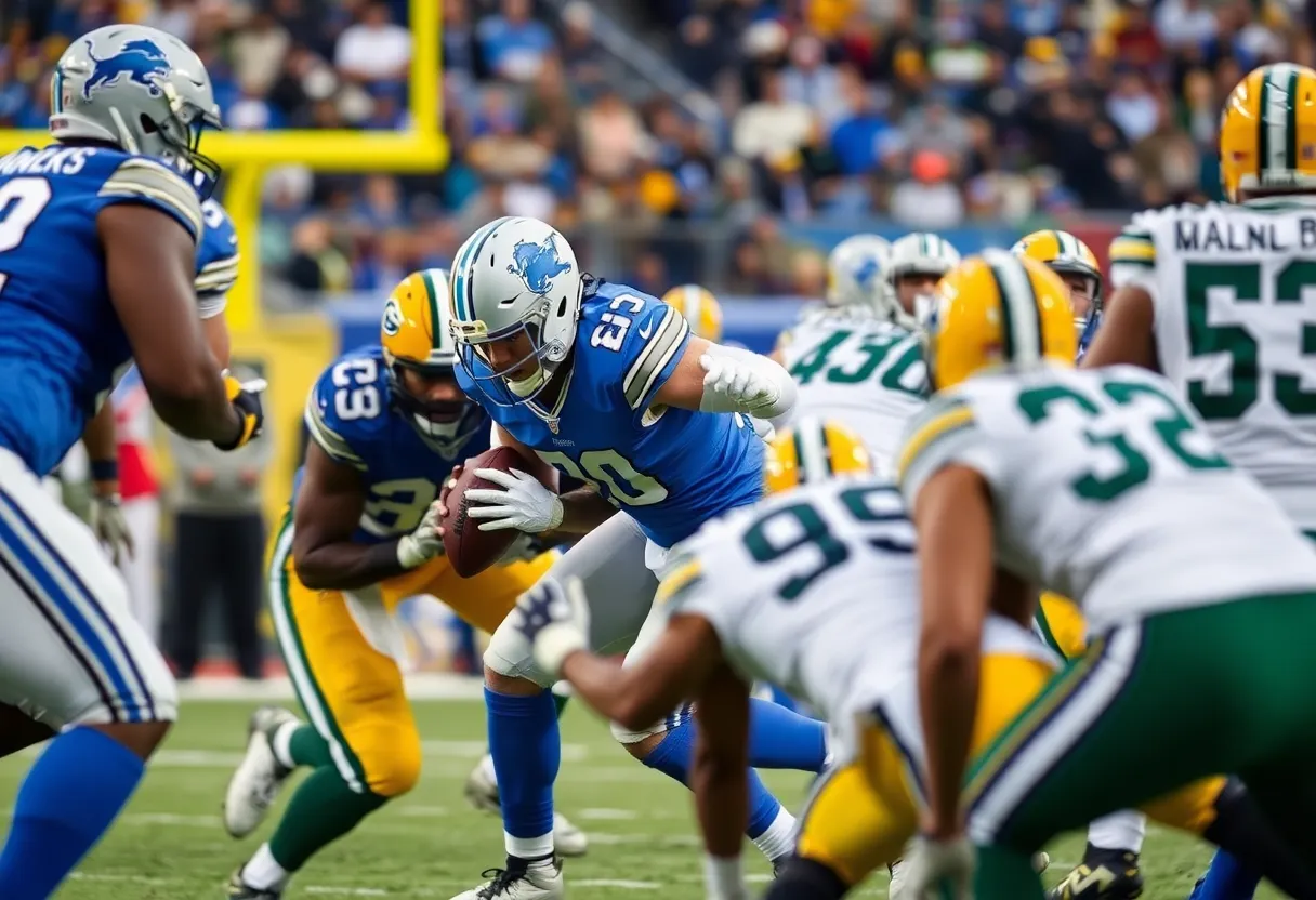 Detroit Lions vs Green Bay Packers football game