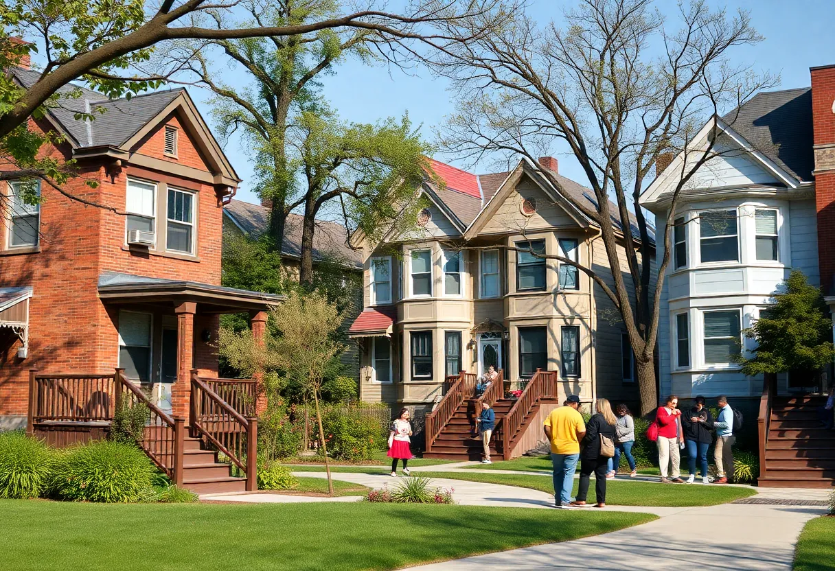A colorful Detroit neighborhood focused on community and housing development.