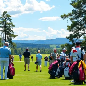 Golfers participating in the Florida Thoroughbred Golf Tournament at Stone Creek Golf Club.