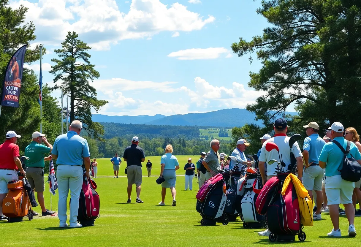 Golfers participating in the Florida Thoroughbred Golf Tournament at Stone Creek Golf Club.