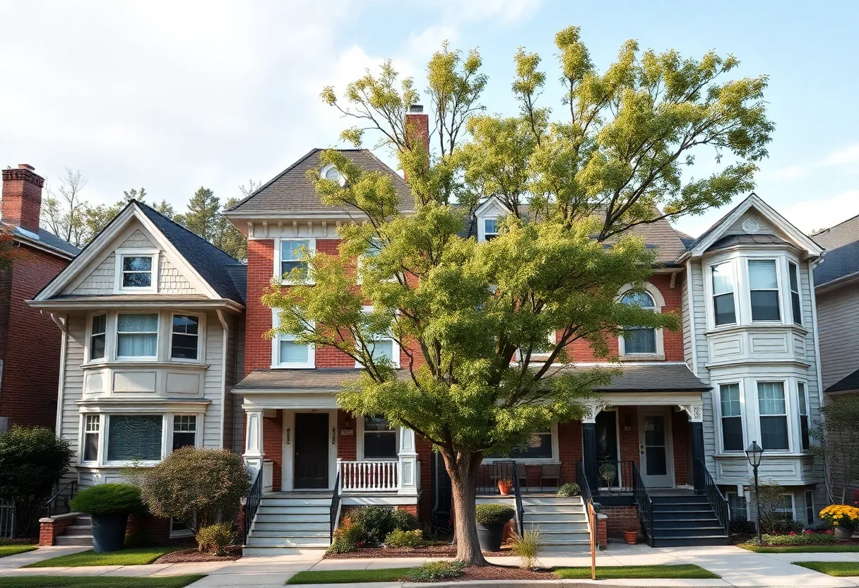 Before-and-after home renovations in a vibrant neighborhood