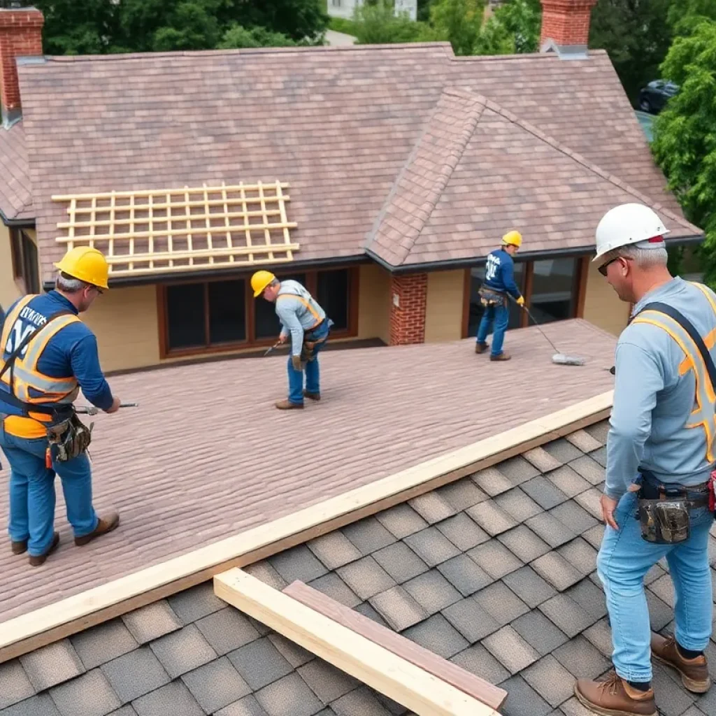 Workers restoring a home in Metro Detroit.
