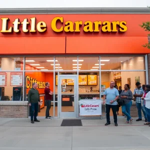 Renovated Little Caesars store with community celebration