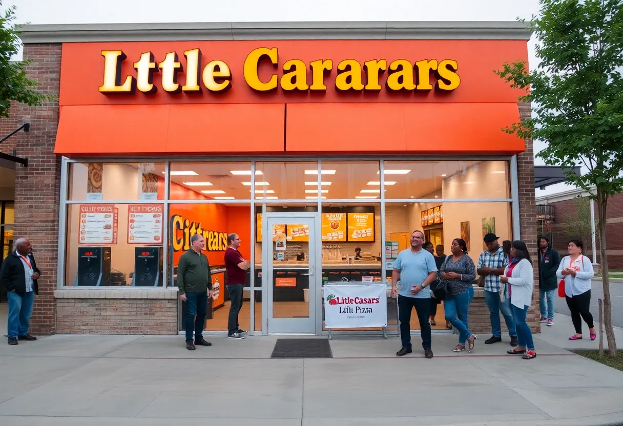 Renovated Little Caesars store with community celebration