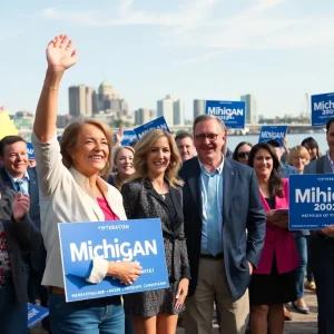 Candidates for the Michigan Gubernatorial Election interacting with voters