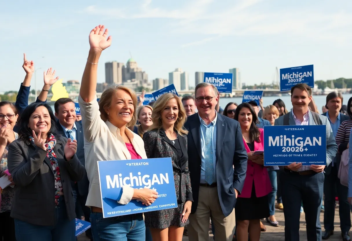 Candidates for the Michigan Gubernatorial Election interacting with voters