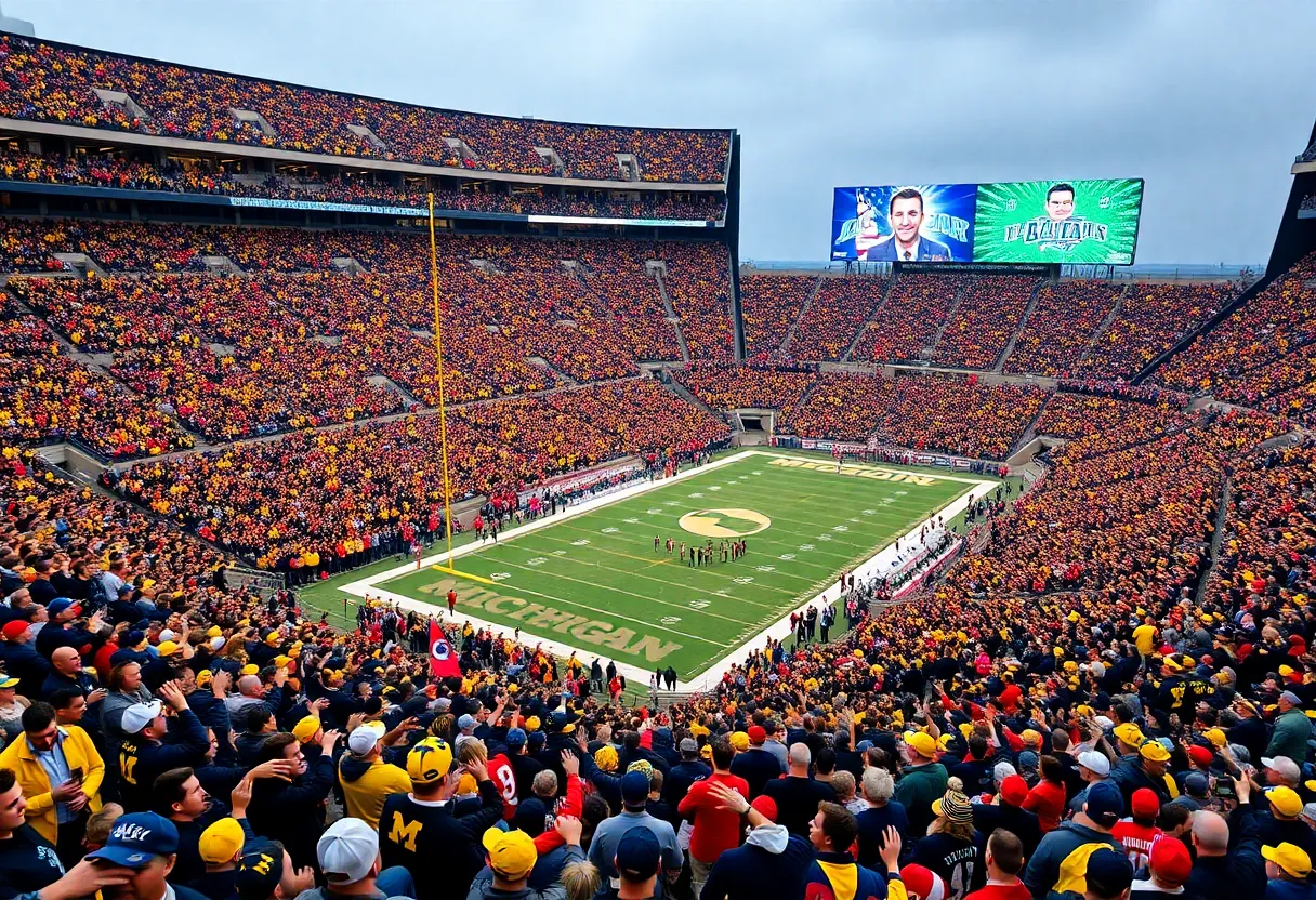 Crowd at Michigan Stadium during Wolverines vs. Buckeyes game